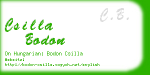 csilla bodon business card